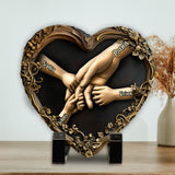 Hold Our Hands - Personalized Mother Heart Shaped Stone
