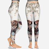 Cute Cow - Personalized Highland Cow Hoodie and Leggings