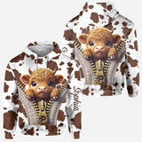 Love Highland Cow - Personalized All Over Shirt