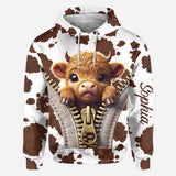 Love Highland Cow - Personalized All Over Shirt