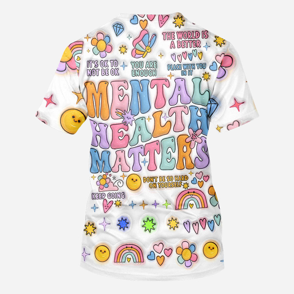 Mental Health Matter - Personalized Mental Health Awareness All Over Shirt