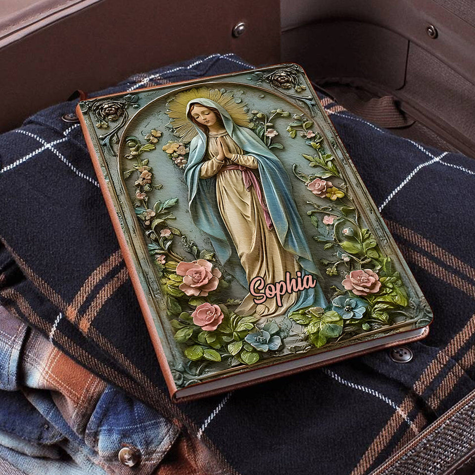 Foi, Espérance, Amour - Carnet de notes chrétien personnalisé en cuir