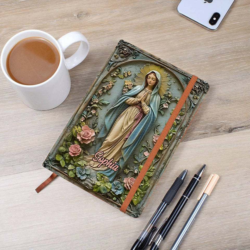 Foi, Espérance, Amour - Carnet de notes chrétien personnalisé en cuir
