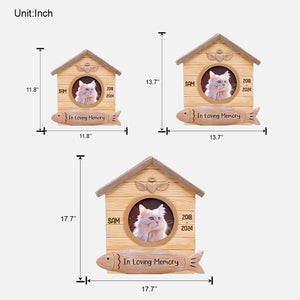 Love You Forever - Personalized Cat Custom Shaped Wood Sign
