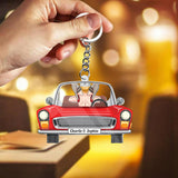 Love Journey Of Us - Personalized Couple Shaker Keychain