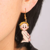 Funny Couple - gift for husband, wife, boyfriend, girlfriend - Personalized Wooden Earrings