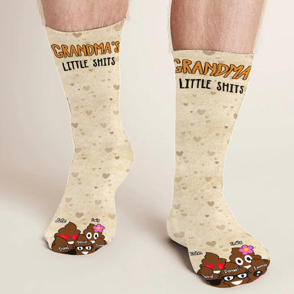 Dad's Little Cuties - Gift for dad, grandma, grandpa, mom, uncle, aunt - Personalized Socks