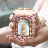 No Longer By My Side - Personalized Dog Candle With Wooden Lid
