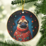 Personalized Christmas Pet Portrait - Gift for dog lovers, dog lover, cat lover - Personalized Ornament
