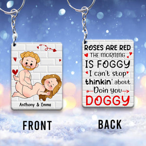 I Just Want You To Be Happy - Couple gift for husband, wife, boyfriend, girlfriend - Personalized Keychain