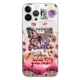 Positive Affirmations Butterfly - Personalized Butterfly Clear Phone Case