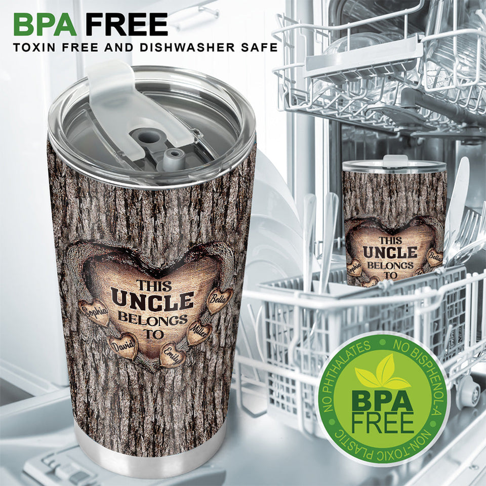 Dad's Heart - Gift for dad, grandma, grandpa, mom, uncle, aunt, brother, sister - Personalized Tumbler
