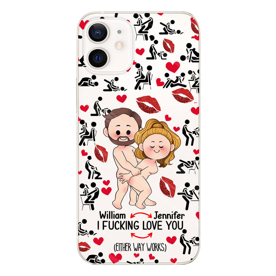I Love You - gift for husband, wife, boyfriend, girlfriend - Personalized Clear Phone Case