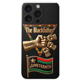 The Blackfather - Personalized Father 3D Embossed Leather Phone Case