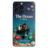 Tropical Sea Life - Personalized Scuba Diving 3D Embossed Leather Phone Case