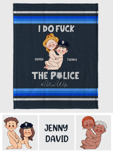 I Do Love The Police - Personalized Couple Blanket