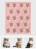 Custom Cat Face - Personalized Cat Blanket
