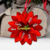 Grandma / Mama / Family Christmas Poinsettia - Gift for grandma - Personalized Ornament