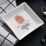 Romantic Couple Song Sound Wave Line Art - Personalized Husband And Wife Jewelry Dish