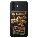 The Blackfather - Personalized Father 3D Embossed Leather Phone Case