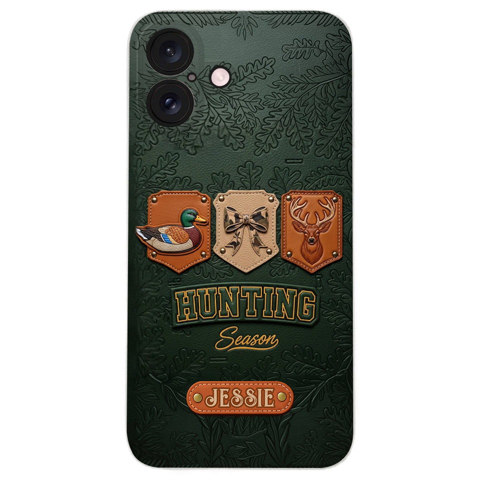 Hunting Season - Personalized Hunting Leather Phone Case