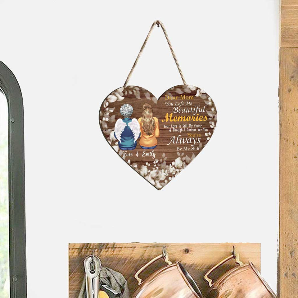 Tu m'as laissé de merveilleux souvenirs - Panneau commémoratif personnalisé en bois pour la fête des mères