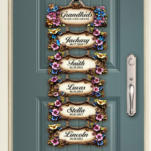 Grandkids Make Life Grand - Personalized Grandma Pallet Wood Sign