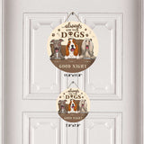 Always Kiss Your Dogs Goodnight - Personalized Round Wood Sign