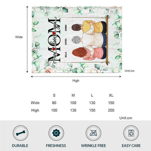 We Love You, Mom - Personalized Mother's Day Mother Blanket