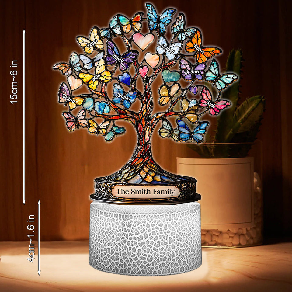 Tree Of Life - Personalized Family Shaped Plaque Light Base