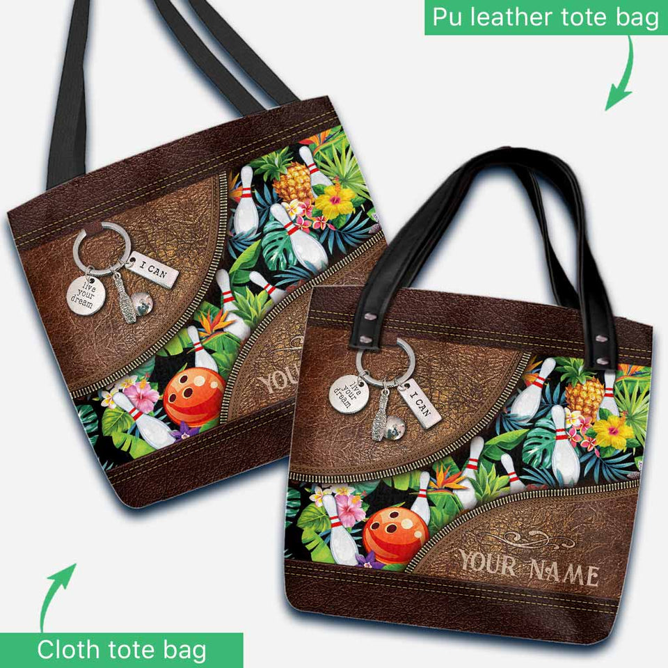 Summer Vibes - Bowling Personalized Tote Bag