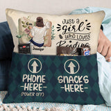 Just A Girl Who Loves Reading - Personalized Book Pocket Pillow