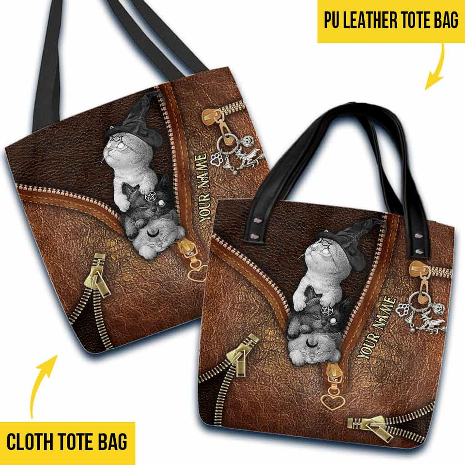 Witch Cats Personalized Tote Bag