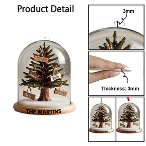 Christmas Family Tree Dome - Personalized Family Transparent Ornament