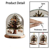 Christmas Family Tree Dome - Personalized Family Transparent Ornament