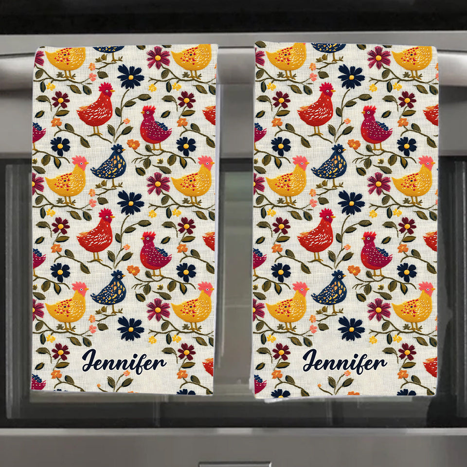 Chicken Lover - Personalized Chicken Towel