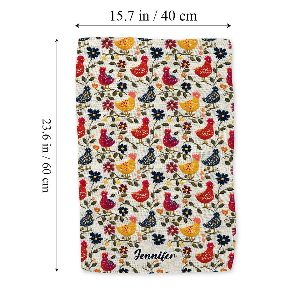 Chicken Lover - Personalized Chicken Towel
