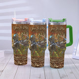 Hunting Couple It's You & Me - Personalized Hunting Tumbler With Handle