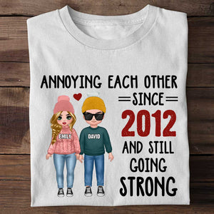 Annoying Each Other - Personalized Couple T-shirt and Hoodie