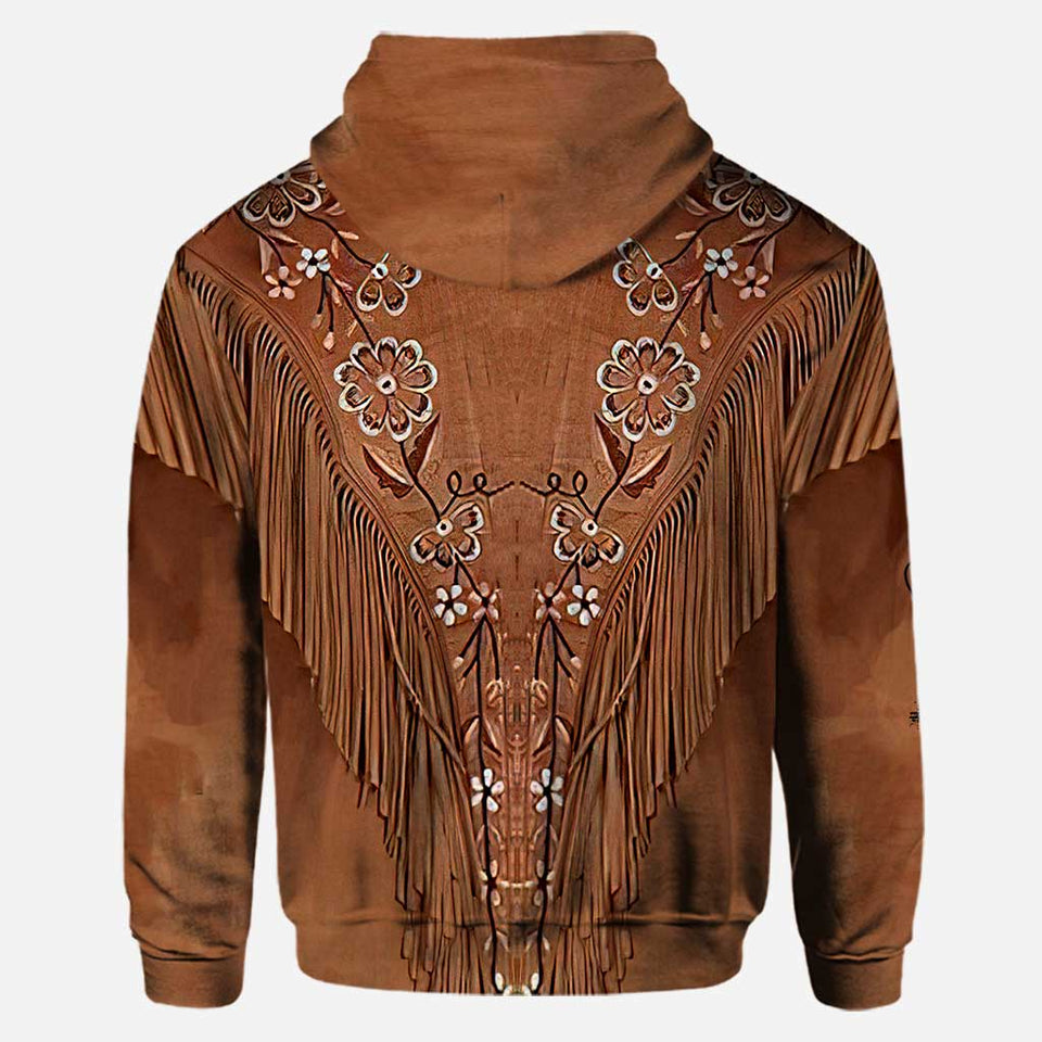 Horse Girl - Personalized Hoodie And Leggings With Leather Pattern Print
