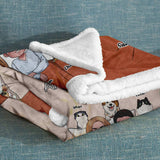 You & Me And Our Fur Babies - Personalized Couple Blanket