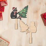 Naughty Black Cat - Personalized Black Cat Tree Topper
