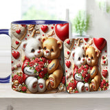 Cute Bear Couple - Personalized Couple Accent Mug