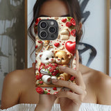 Cute Bear Couple - Personalized Couple Full Print Phone Case