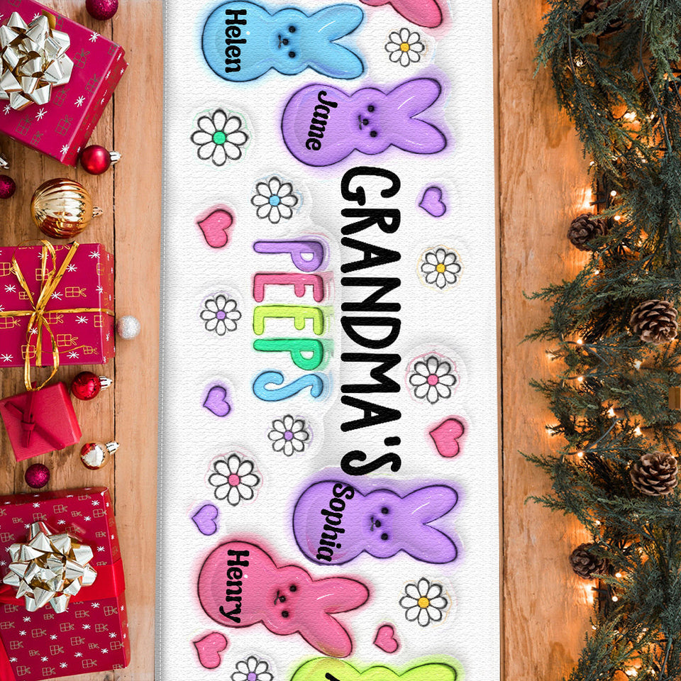 Grandma's Peeps - Personalized Grandma Table Runner