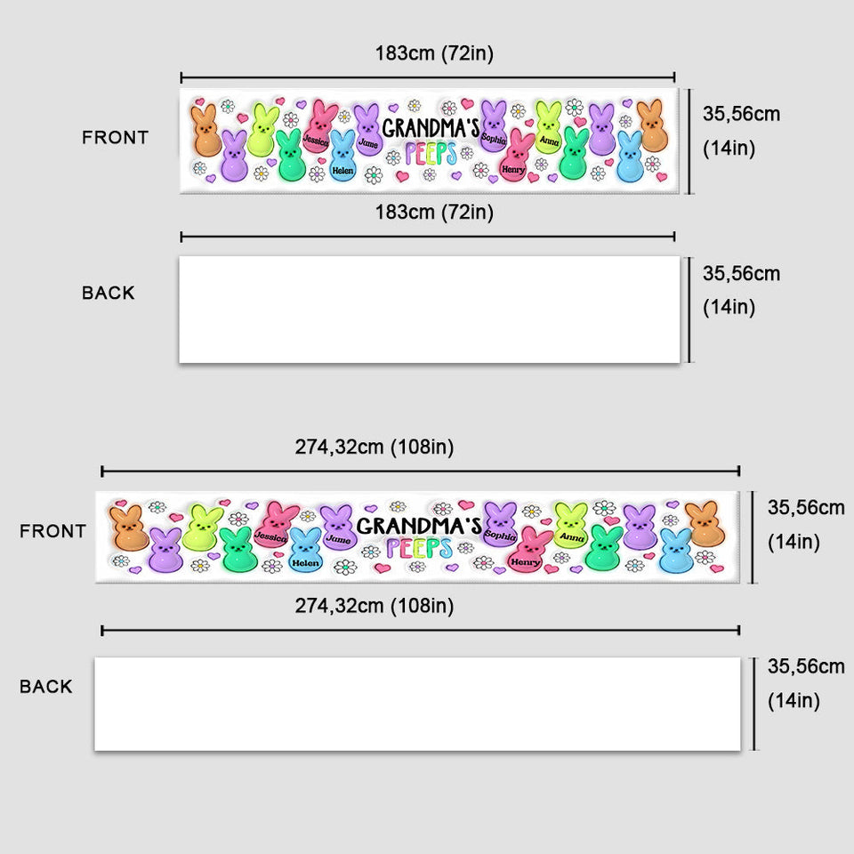 Grandma's Peeps - Personalized Grandma Table Runner