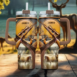Love Hunting - Personalized Hunting Tumbler With Handle