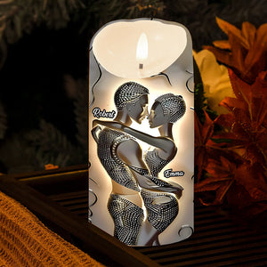 It's You & Me - Personalized African American Flameless Candle