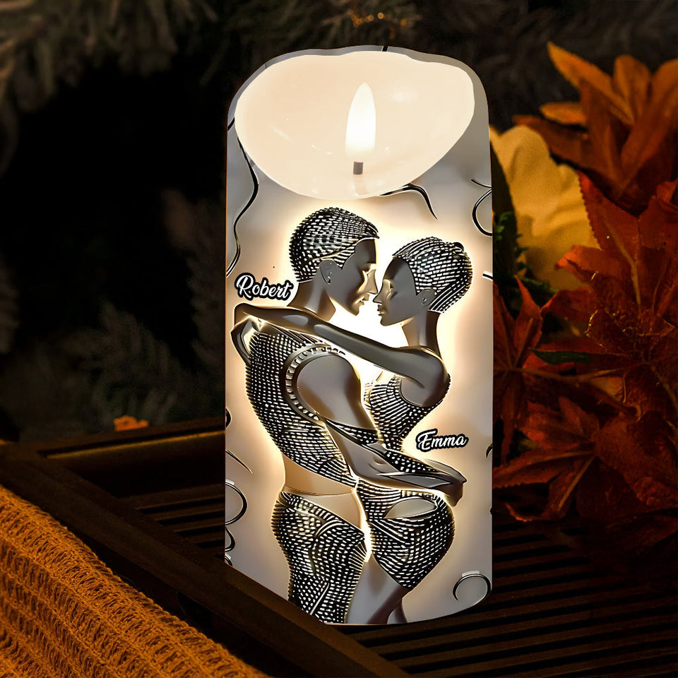 It's You & Me - Personalized African American Flameless Candle