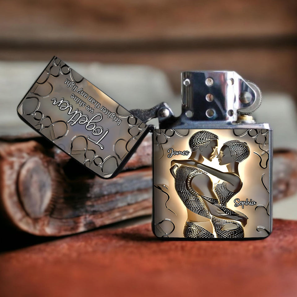 It's You & Me - Personalized African American Lighter